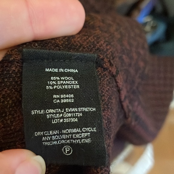 THEORY - Ornita Houndstooth Pencil midi Skirt, Black/Sumac, small - Picture 13 of 13